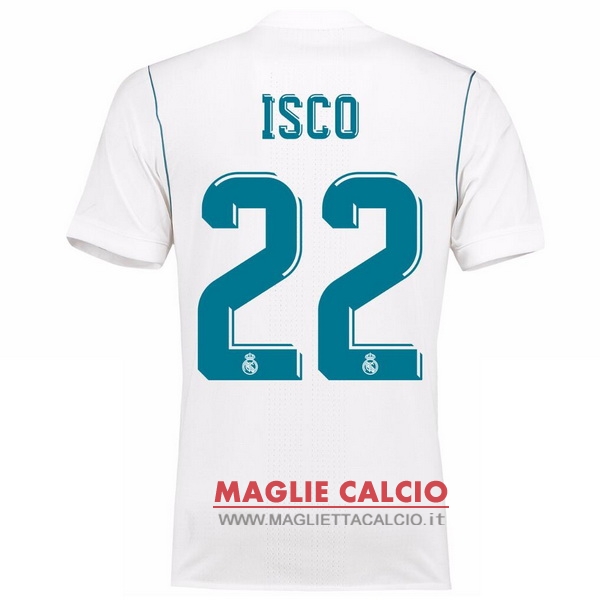 maglietta real madrid 2017-2018 isco 22 prima